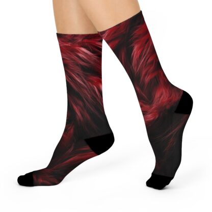 RED FUR - Cushioned Crew Socks - Image 3