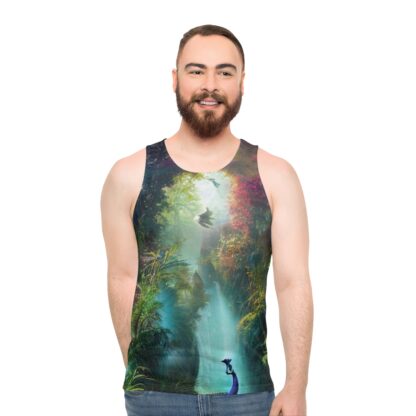 Peacock Sunrise - Unisex Tank Top (AOP) - Image 4