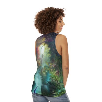 Peacock Sunrise - Unisex Tank Top (AOP) - Image 7