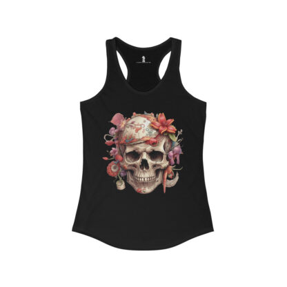 Sugar Magnolia Groove Skull - Women's Ideal Racerback Tank Ai Art - Image 5