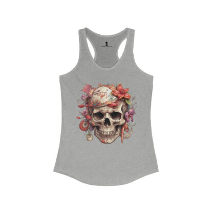 Sugar Magnolia Groove Skull - Women's Ideal Racerback Tank Ai Art - Image 7