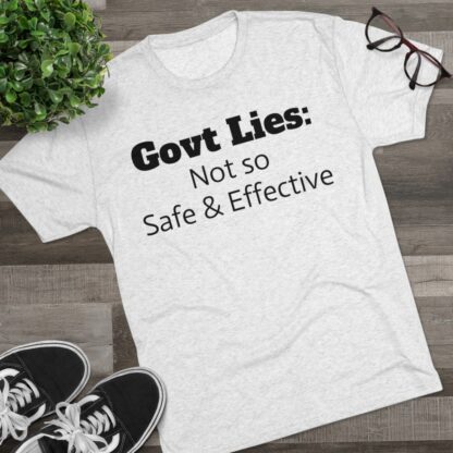 Govt Lies: Not so S&E - Unisex Tri-Blend Crew Tee - Image 7