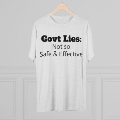 Govt Lies: Not so S&E - Unisex Tri-Blend Crew Tee - Image 8