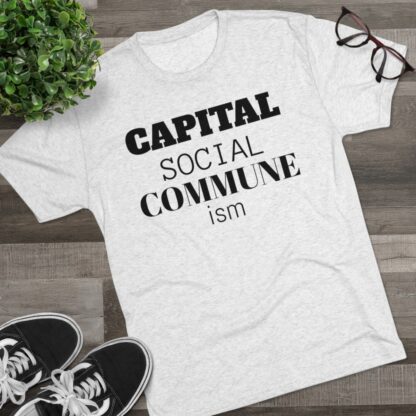 CAPITAL SOCIAL COMMUNE ism - Unisex Tri-Blend Crew Tee - Image 7