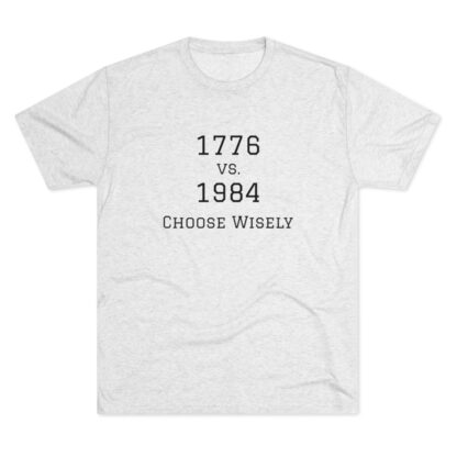 1776 vs 1984 - Unisex Tri-Blend Crew Tee - Image 5