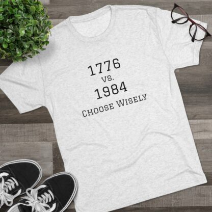 1776 vs 1984 - Unisex Tri-Blend Crew Tee - Image 7