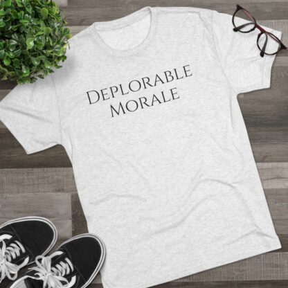 Deplorable Morale - Unisex Tri-Blend Crew Tee - Image 7