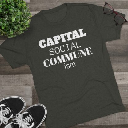 CAPITAL SOCIAL COMMUNE ism - Unisex Tri-Blend Crew Tee - Image 11