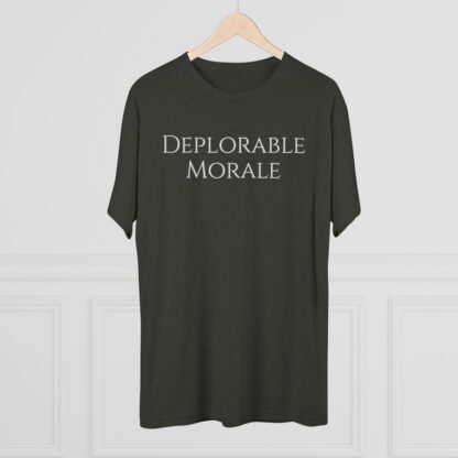 Deplorable Morale - Unisex Tri-Blend Crew Tee - Image 16