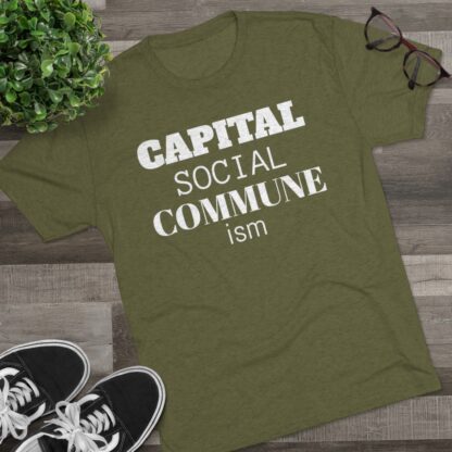 CAPITAL SOCIAL COMMUNE ism - Unisex Tri-Blend Crew Tee - Image 15