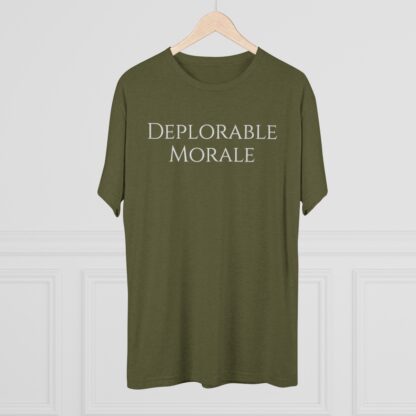 Deplorable Morale - Unisex Tri-Blend Crew Tee - Image 20