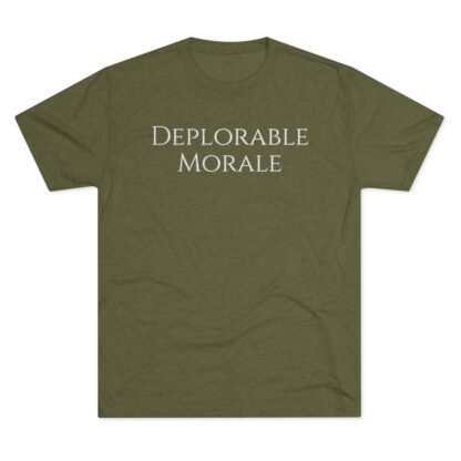 Deplorable Morale - Unisex Tri-Blend Crew Tee - Image 17