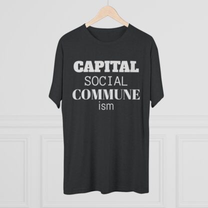 CAPITAL SOCIAL COMMUNE ism - Unisex Tri-Blend Crew Tee - Image 4