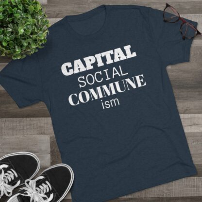 CAPITAL SOCIAL COMMUNE ism - Unisex Tri-Blend Crew Tee - Image 23