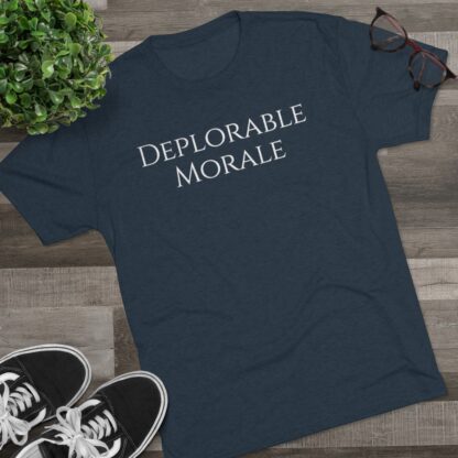 Deplorable Morale - Unisex Tri-Blend Crew Tee - Image 23