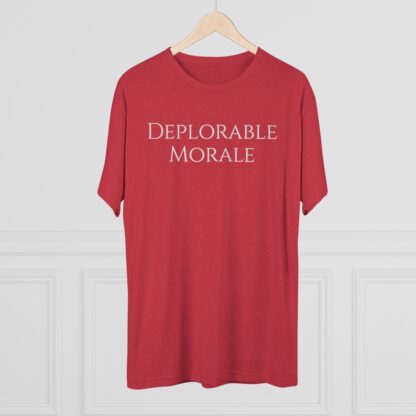 Deplorable Morale - Unisex Tri-Blend Crew Tee - Image 32