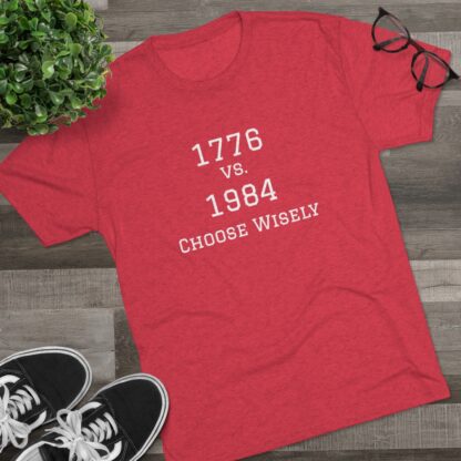 1776 vs 1984 - Unisex Tri-Blend Crew Tee