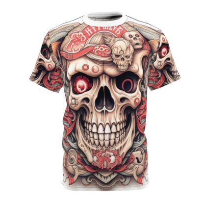 RED EYE - Skullz Collection - Unisex Cut & Sew Tee (AOP) - Ai Artist E2D - Skulls