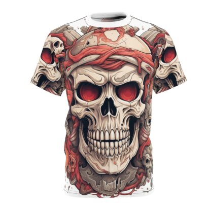 NATIVE - Skullz Collection - Unisex Cut & Sew Tee (AOP) - Ai Artist E2D - Skulls