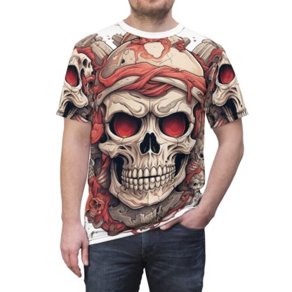 NATIVE - Skullz Collection - Unisex Cut & Sew Tee (AOP) - Ai Artist E2D - Skulls