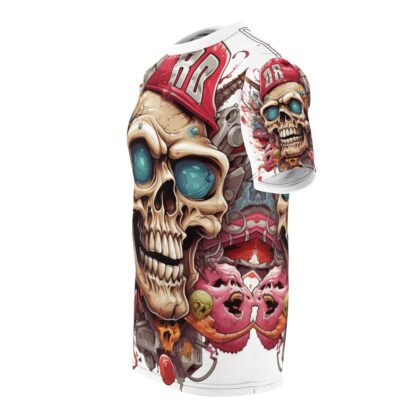 8D - Skullz Collection - Unisex Cut & Sew Tee (AOP) - Ai Artist E2D - Skulls