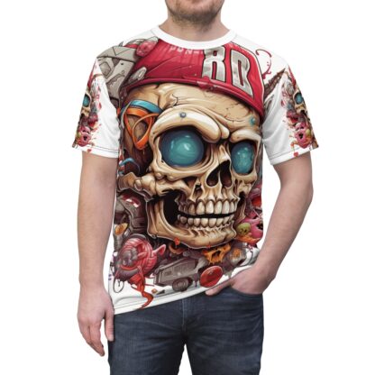 8D - Skullz Collection - Unisex Cut & Sew Tee (AOP) - Ai Artist E2D - Skulls