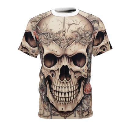 ROSE II - Skullz Collection - Unisex Cut & Sew Tee (AOP) - Ai Artist E2D - Skulls