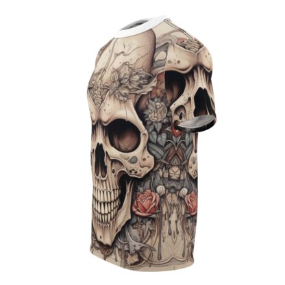 ROSE II - Skullz Collection - Unisex Cut & Sew Tee (AOP) - Ai Artist E2D - Skulls