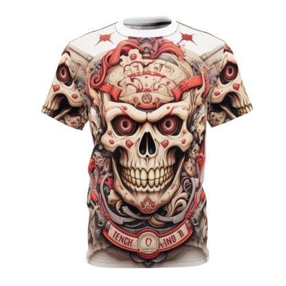 TENCH - Skullz Collection - Unisex Cut & Sew Tee (AOP) - Ai Artist E2D - Skulls