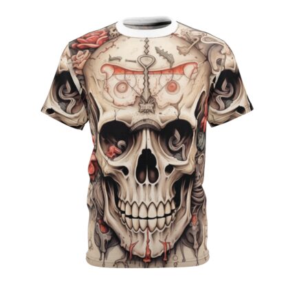 ROSE - Skullz Collection - Unisex Cut & Sew Tee (AOP) - Ai Artist E2D - Skulls