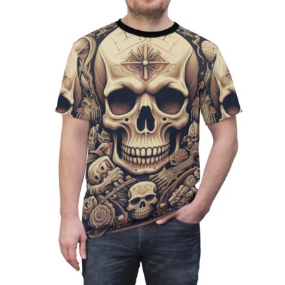 MAJIK - Skullz Collection - Unisex Cut & Sew Tee (AOP) - Ai Artist E2D - Skulls