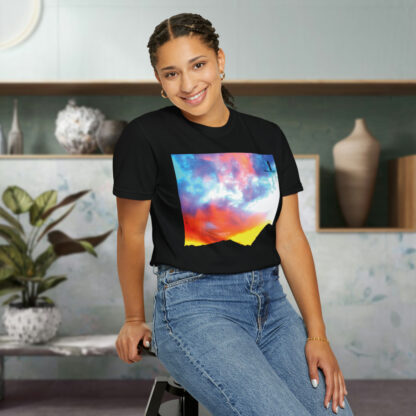 Grateful Sky Rainbow - Descending - Unisex Garment-Dyed T-shirt