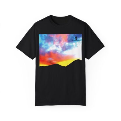 Grateful Sky Rainbow - Descending - Unisex Garment-Dyed T-shirt - Image 2