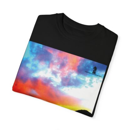 Grateful Sky Rainbow - Descending - Unisex Garment-Dyed T-shirt - Image 4