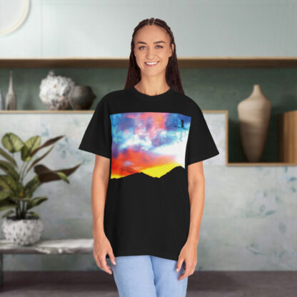 Grateful Sky Rainbow - Descending - Unisex Garment-Dyed T-shirt - Image 6