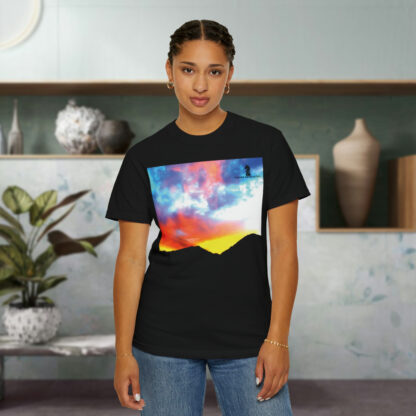 Grateful Sky Rainbow - Descending - Unisex Garment-Dyed T-shirt - Image 7