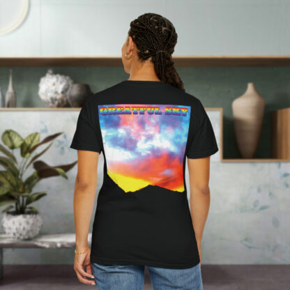 Grateful Sky Rainbow - Descending - Unisex Garment-Dyed T-shirt - Image 8