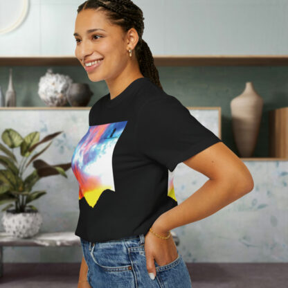 Grateful Sky Rainbow - Descending - Unisex Garment-Dyed T-shirt - Image 9