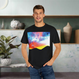 Grateful Sky - 3D Lettered - Unisex Garment-Dyed T-shirt