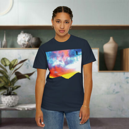 Grateful Sky Rainbow - Descending - Unisex Garment-Dyed T-shirt - Image 98