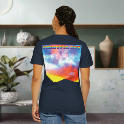 Grateful Sky Rainbow - Descending - Unisex Garment-Dyed T-shirt - Image 99