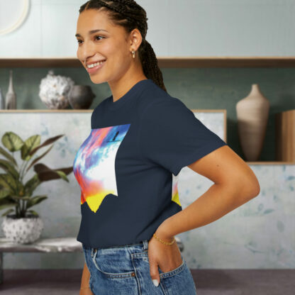 Grateful Sky Rainbow - Descending - Unisex Garment-Dyed T-shirt - Image 100