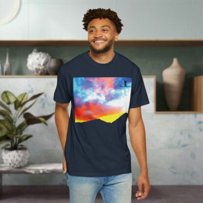 Grateful Sky Rainbow - Descending - Unisex Garment-Dyed T-shirt - Image 101