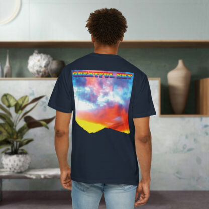 Grateful Sky Rainbow - Descending - Unisex Garment-Dyed T-shirt - Image 102