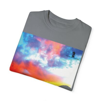 Grateful Sky Rainbow - Descending - Unisex Garment-Dyed T-shirt - Image 17