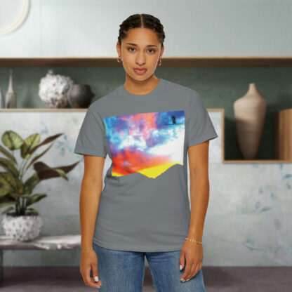 Grateful Sky Rainbow - Descending - Unisex Garment-Dyed T-shirt - Image 20