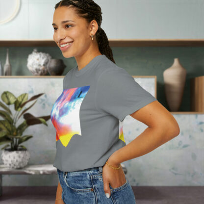 Grateful Sky Rainbow - Descending - Unisex Garment-Dyed T-shirt - Image 22