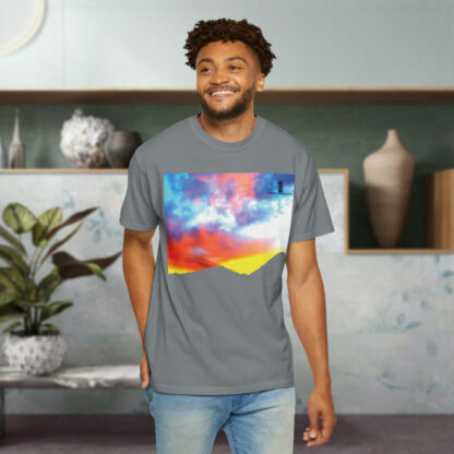 Grateful Sky Rainbow - Descending - Unisex Garment-Dyed T-shirt - Image 23