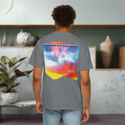 Grateful Sky Rainbow - Descending - Unisex Garment-Dyed T-shirt - Image 24