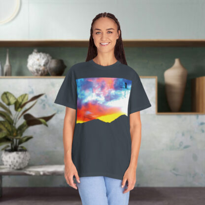 Grateful Sky Rainbow - Descending - Unisex Garment-Dyed T-shirt - Image 58